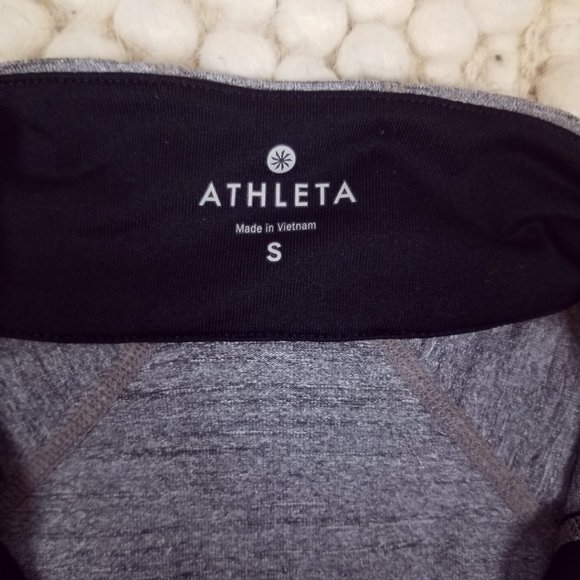 Athleta Running Wild 2.0 Half Zip Pullover Top Black & Gray Sz Small - Picture 8 of 11